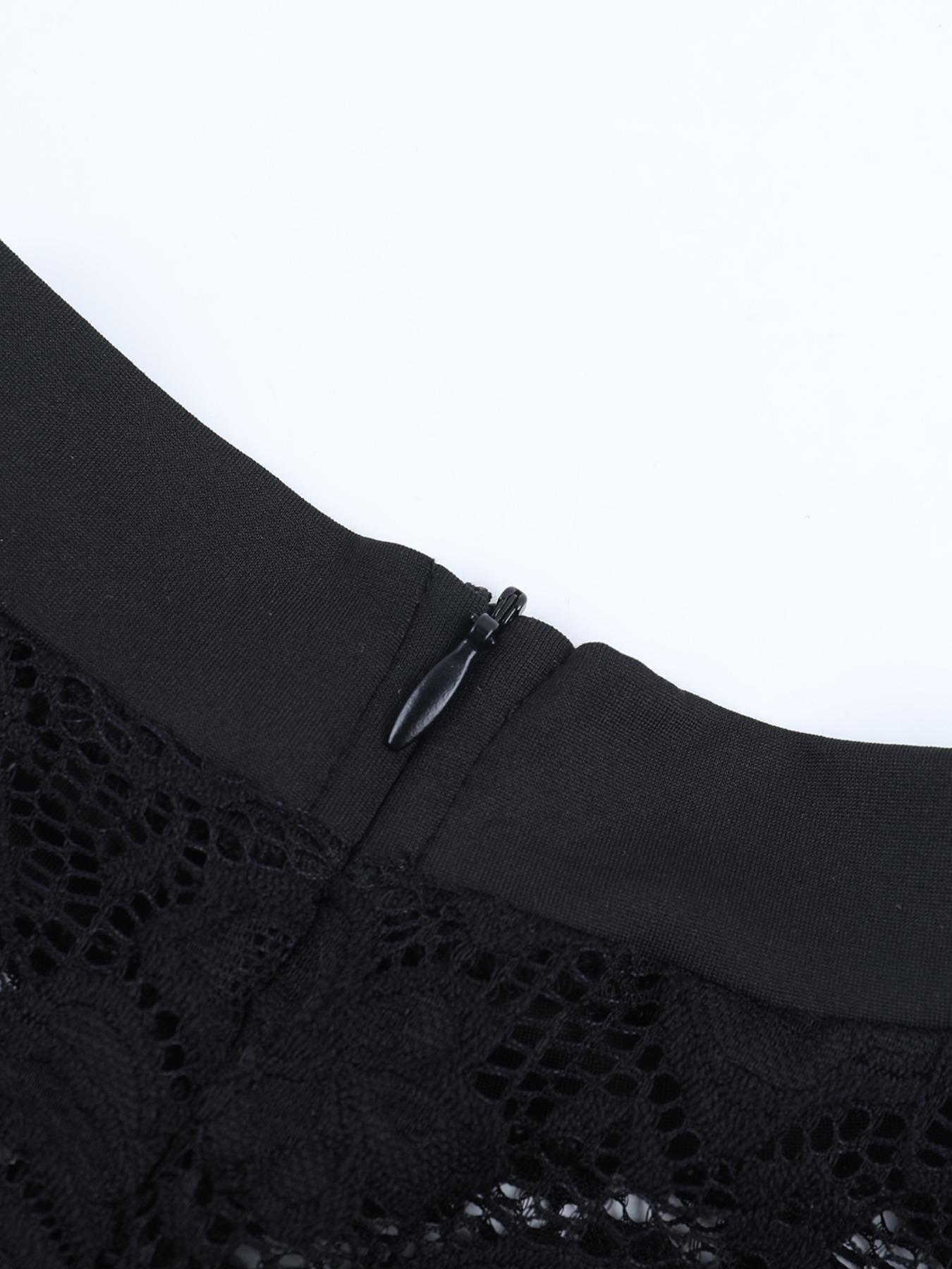 Elegant Lace Long Sleeve Bodycon Dress, Slim-Fitting Evening Dress, Formal Wear, Perfect for Parties & Special Occasions, Women's Fashion Clothing