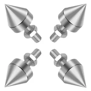 4PCS Pointed License Plate Screws, 21 x 18mm Decorative Fastening Bolts, Modified Hardware for Car & Motorcycle License Plate Frames, Auto Exterior Accessories