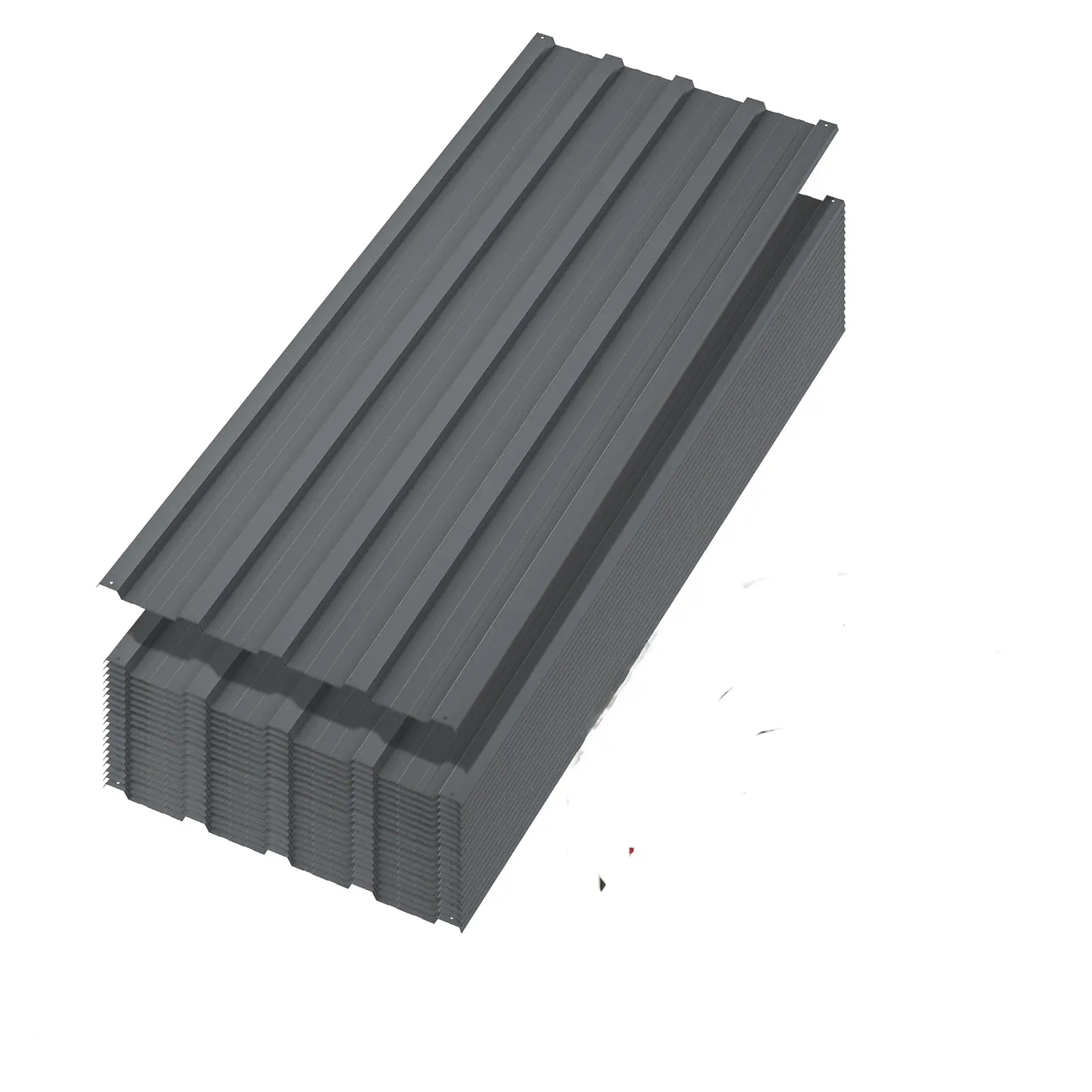 40-Pack Metal Roofing Panels – 3.5ft Galvanized Steel Corrugated Roof Sheets for Gazebo, Garage, Shed, and Stable Replacement