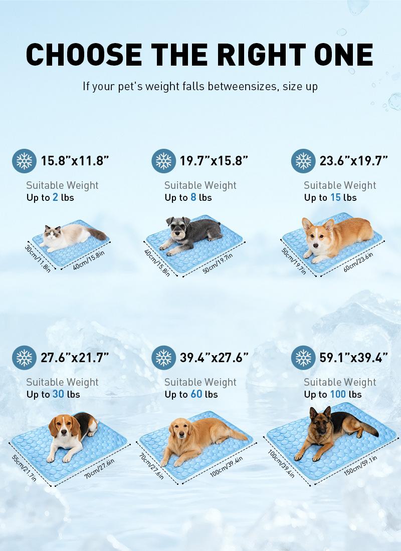 Cat Cooling Mat Cat Blanket, Waterproof Cat Bed, Cat Igloo Bed, Crate Mat, Car Dog Bed, Indestructible Dog Bed, Washable Pet Sleeping Pad For Small, Medium, Large Dogs & Cats (Indoor/Outdoor), Soft & Cool, Cat Dog Bed XL. Breathable & Anti-Slip Bottom,Dur
