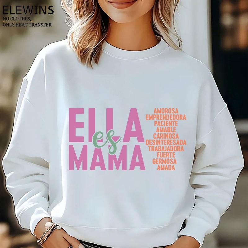 Mother's Day 6 Sheets Gold Foil DTF Transfer Decal for Tshirt Hoodie Jeans Backpack Pillow Machine Washable Reusable DIY Heat Transfer Vinyl for Adults