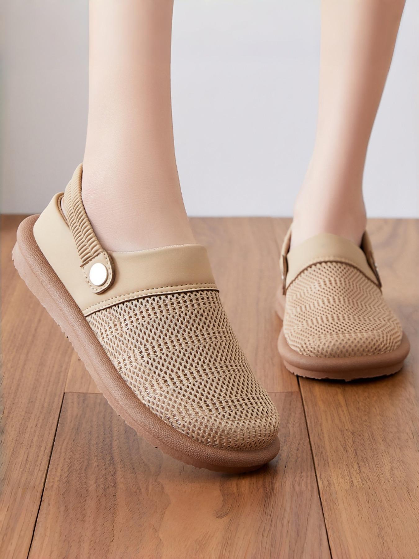 Women's Breathable Cotton Linen Slip-On Summer Flat Casual Shoes, Comfortable Soft Rubber Sole Outdoor Half-Drag Mom Shoes, Artistic Style, Walking Shoes - TikTok Shop Women's Breathable Cotton Linen Slip-On Summer Flat Casual Shoes, Comfortable Soft Rubber Sole Outdoor Half-Drag Mom Shoes, Artistic Style, Walking Shoes - TikTok Shop