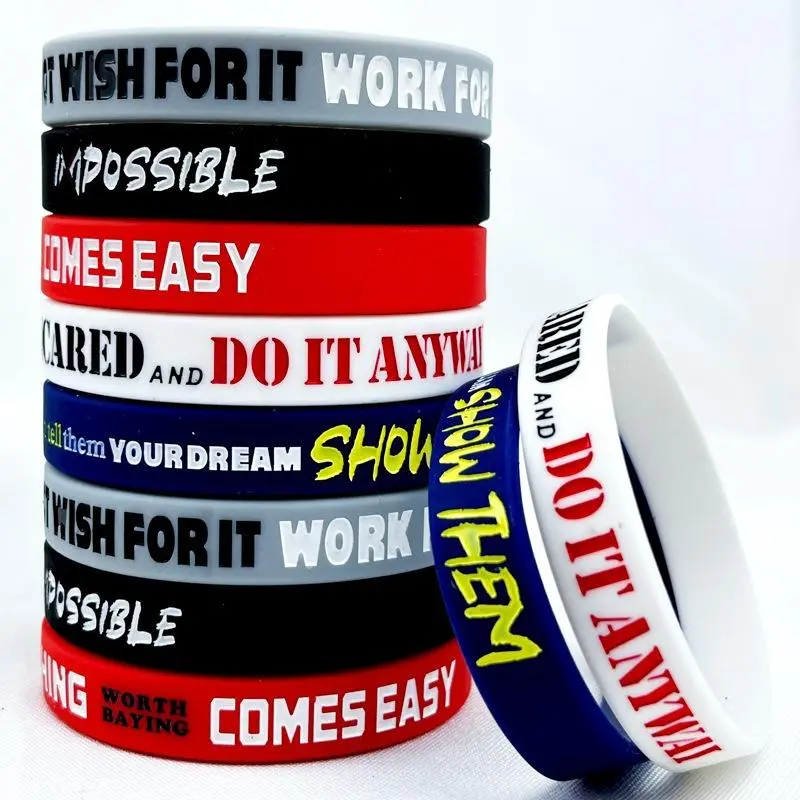 10-Pack Motivational Wristbands, Suitable for Men, Women, and Teens Silicone Bracelets Featuring Inspirational Quotes Unisex Adult Design Perfect Gift for Men and Boys