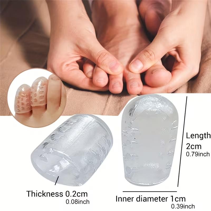 10pcs Silicone Anti-Friction Toe Covers, Breathable Gel Toe Protectors, Unisex Foot Care Accessories, Reusable Comfortable Silicone Guards