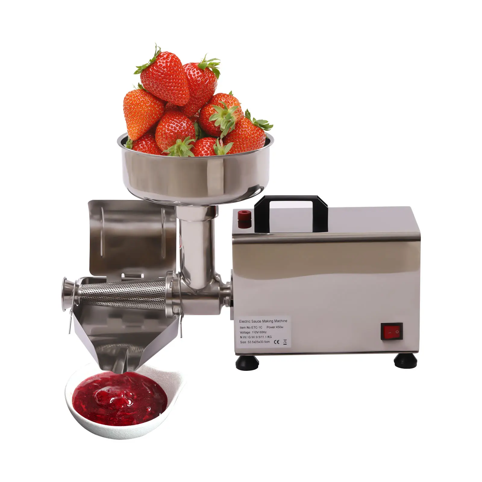 Commercial Sauce Maker 304 Stainless Steel 450W Machine For Tomato Sauce Jam And Restaurants