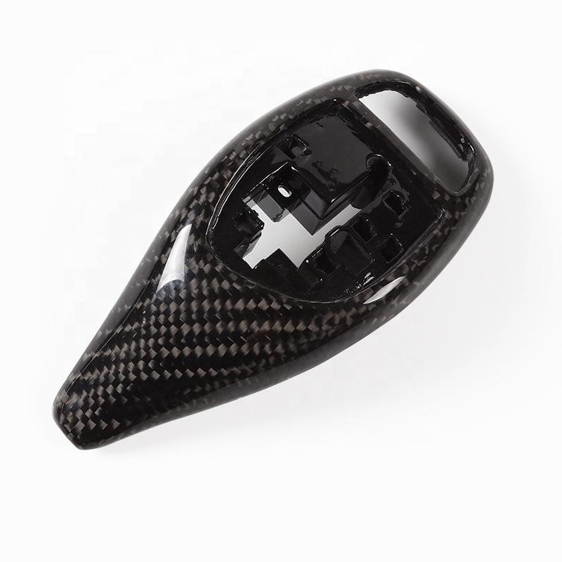 High End Real Carbon Fiber Gear Shift Knob Cover for BMW 3 5GT 6 7 Series F30 F31 F32 F10 Interior Styling Trim