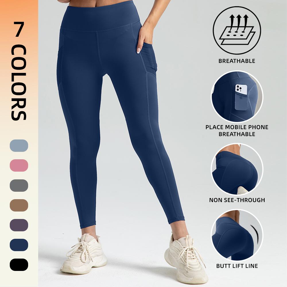 Women's High Waist Solid Side Pocket Shaping Training Leggings.,Air-Butter 3.0 Fabric,Tummy Control,High Stretch UltraSculpt Leggings,  Butt Lifting Yoga Legging,Spring Outfits 2025