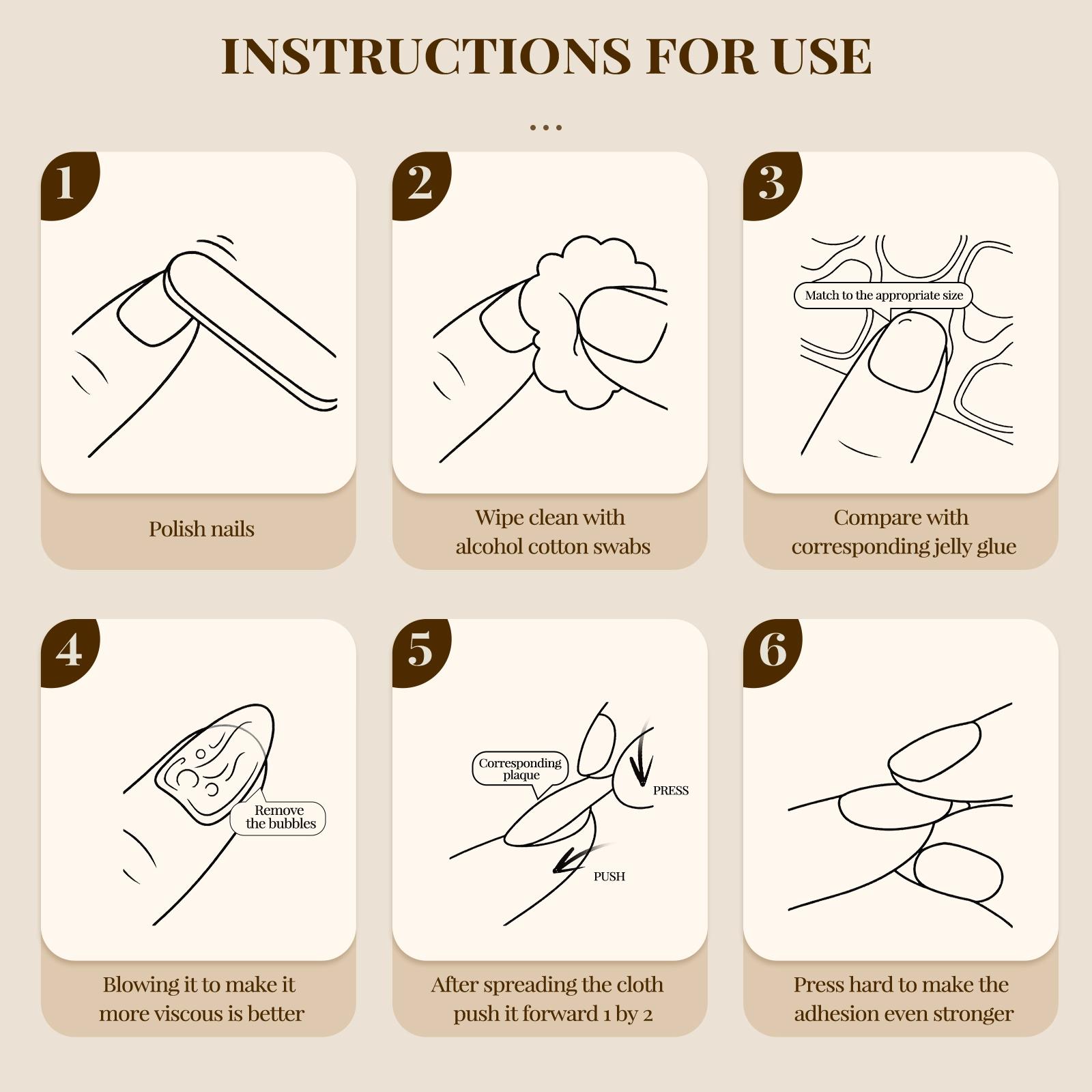 Luxury Nail Freedom! Coffee Cat Eye Star Press On Fake Nails, Get Baddie Nails In 5 Mins, No Salon Needed