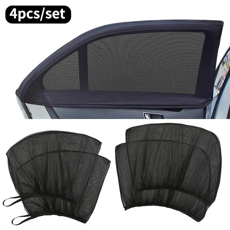 4-Piece Car Window Sunshade Set, Front and Rear Privacy Screens, Easy Installation, Breathable Material, UV Protection, Anti-Glare, Insect Repellent, Fits Most Vehicles, Suvs