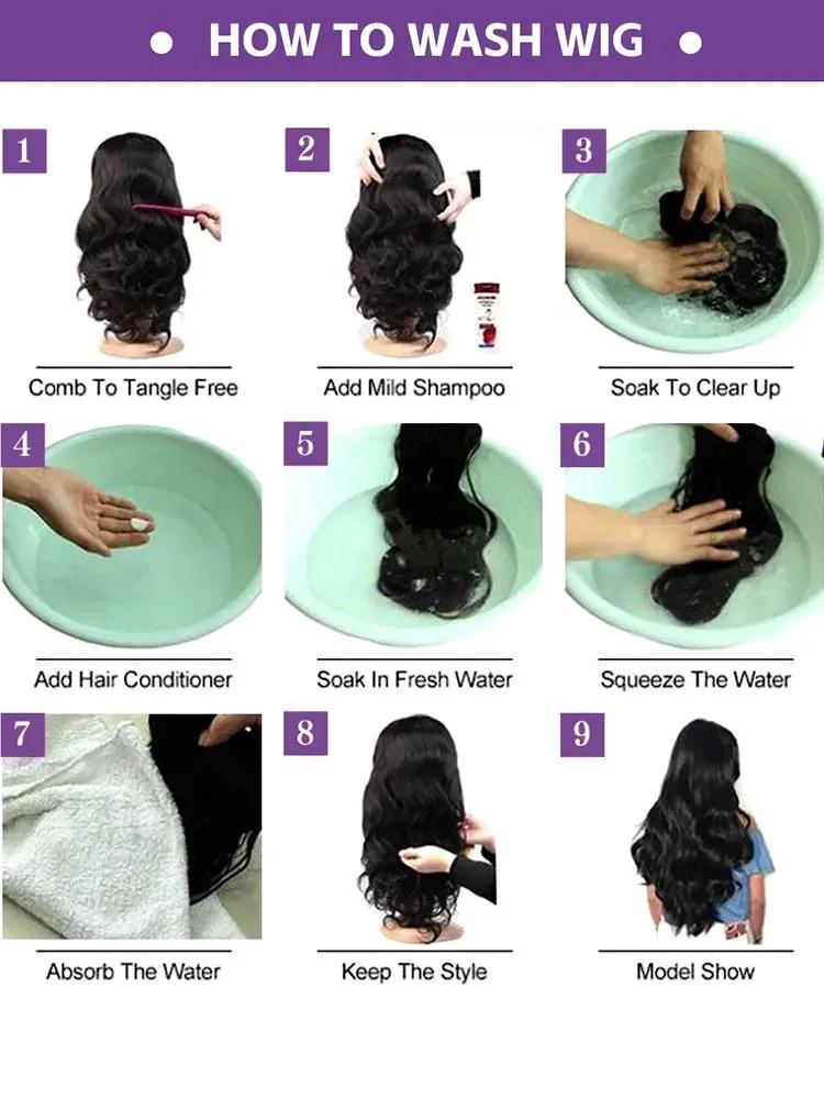 Mylockme Hair 13x4 Body Wave Lace Front Wigs Human Hair Pre Plucked HD Transparent 13x6 Lace Frontal Wig 180% Density Brazilian Virgin Human Hair Lace Front Wigs for Women Natural Black Color
