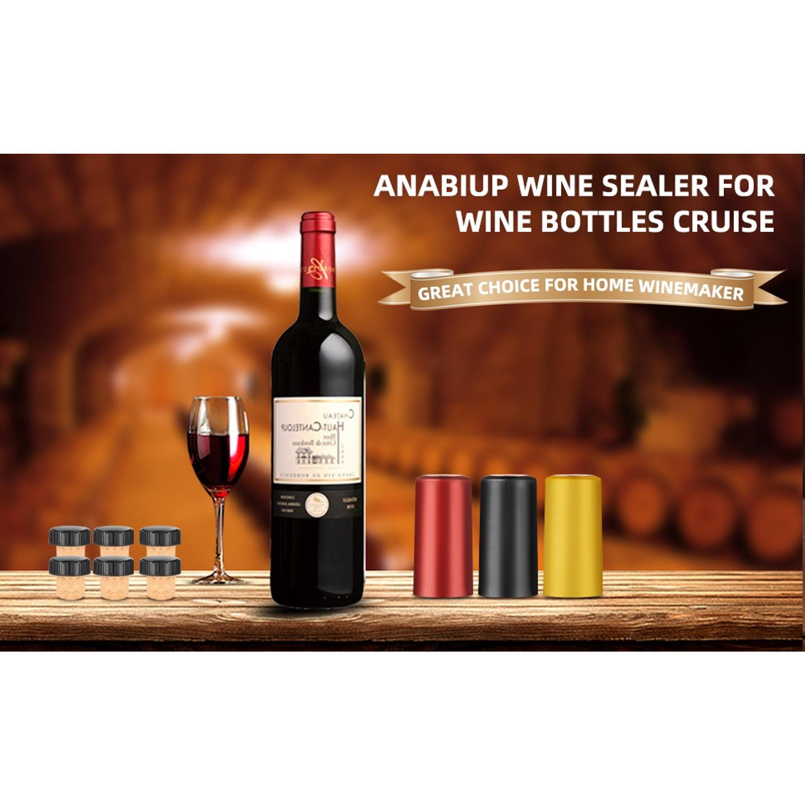 60pcs Wine Bottle Sealer Set with 30 Cork Stoppers & 30 PVC Heat Shrink Capsules for Home, Travel & Cruise Use
