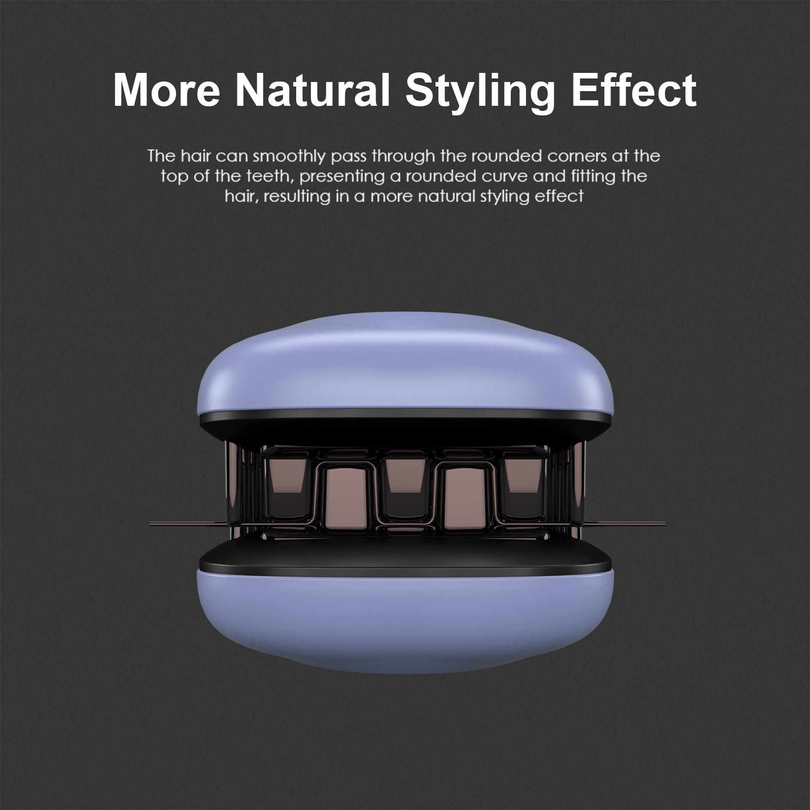 JINRI Volumizing Ceramic Hair Iron, Pumped-Up Volume, Adjustable Temp, 360 ° Tail Rotation, Lasting Hair Volume, for Short Or Thin Hair, Dual Voltage（100-240V）, Purple