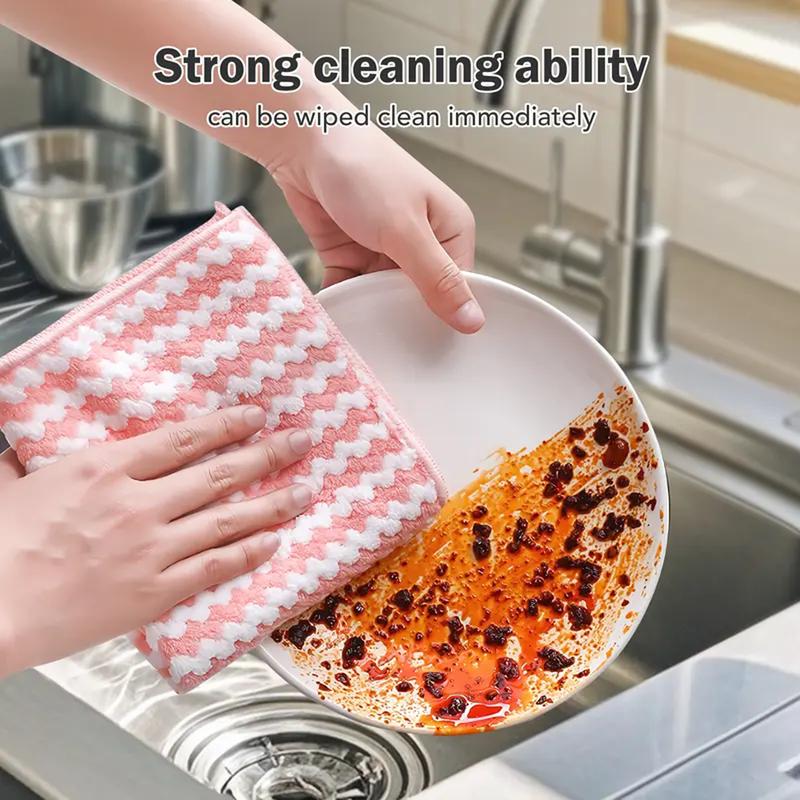 10 Counts Microfiber Cleaning Cloth Thickened,Reusable and Washable Towels,Super Soft Absorbent Dish Rags Cloths,Suitable for Cleaning kitchens,Sinks,Pots,Pans,Furniture,Random Color.