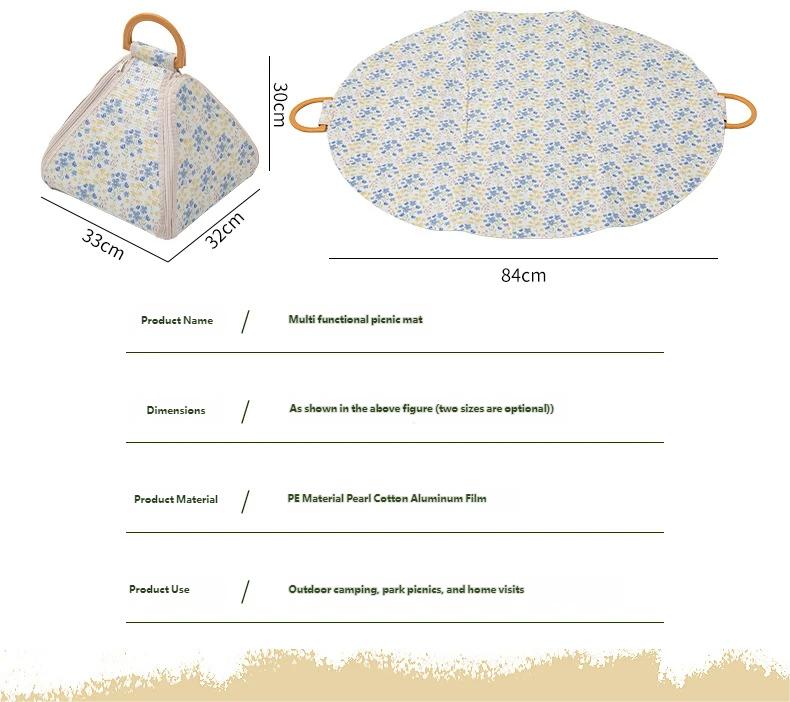 Foldable Waterproof Picnic Blanket with Carry Handle - Thick Moisture-Proof Outdoor Mat, Seat Cushion, Portable Camping Supplies for Park, Family Outdoor Use Foldable Waterproof Picnic Blanket with Carry Handle - Thick Moisture-Proof Outdoor Mat, Seat Cushion, Portable Camping Supplies for Park, Family Outdoor Use