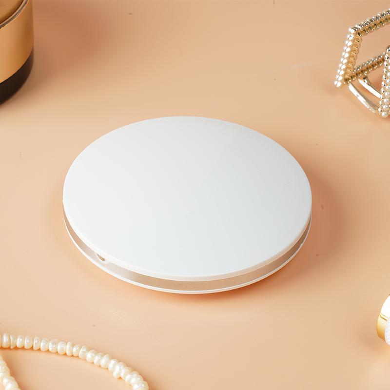 Magnifying Cosmetic Pocket Mirror, 1X/2X Magnification LED Compact Travel Makeup Mirror with Light for Purse, 2-Sided, Portable, Folding, Handheld, Small Lighted Mirror for Gift, Rechargeable Makeup Mirror