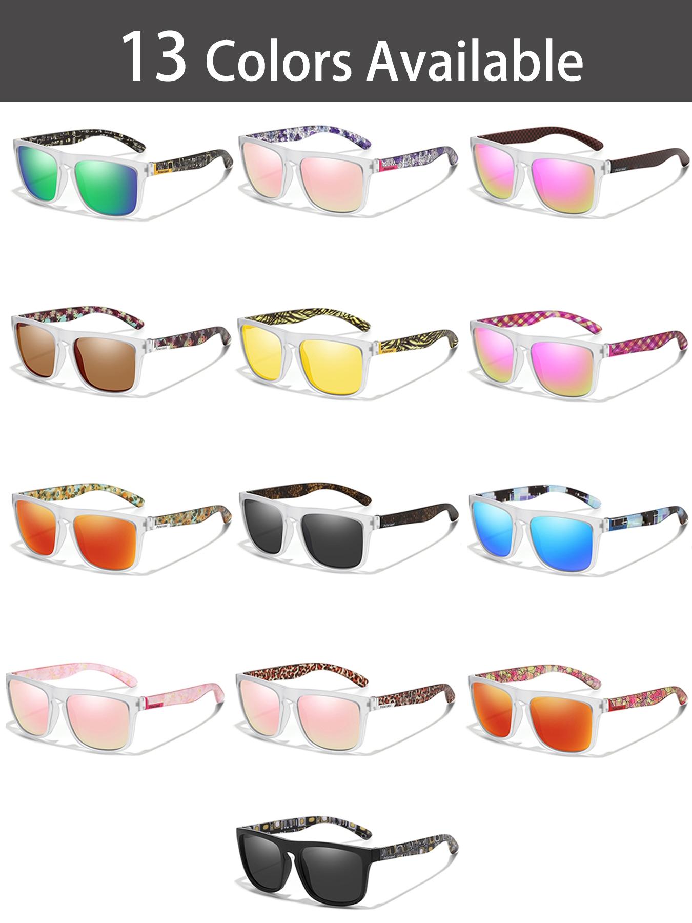 Classic Polarized Sunglasses with Case and Gift Packaging, Stylish UV Protection Eyewear, Vintage Square Frame for Daily Use, Perfect for Outdoor Activities, Great Gifts for Christmas, Valentine's Day, and Mother's Day, Trendy Vintage Sunglasses