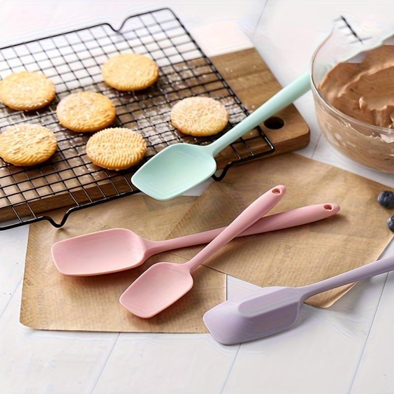 4-Pack Food Grade Silicone Scraper Bakeware - Heat-Resistant, Corrosion Resistant, Durable Kitchen Tool for Cooking, Cream Spreading, Mixing, Salad Prep, Cake Baking