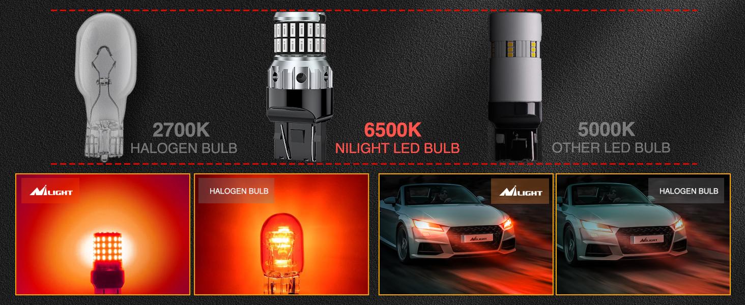 Nilight 7440 7443 T20 4014 63SMD Red LED Bulbs (Pairs) Super Bright Waterproof Headlight Nilight 7440 7443 T20 4014 63SMD Red LED Bulbs (Pairs) Super Bright Waterproof Headlight