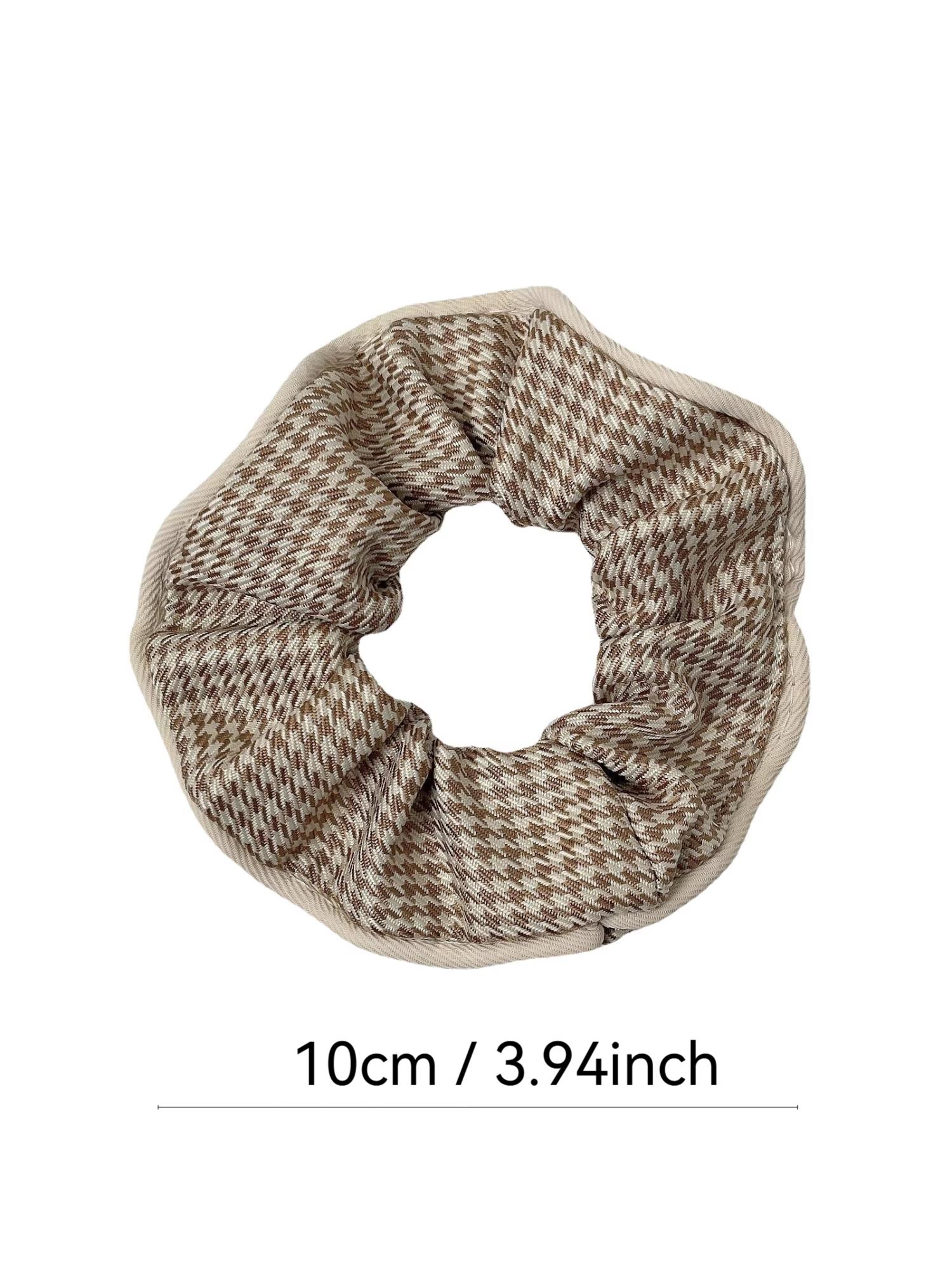 2-Pack High-End Plaid Hair Ties, Elegant and Versatile, Perfect for All Seasons, Korean Style, Enhance Your Hairstyles