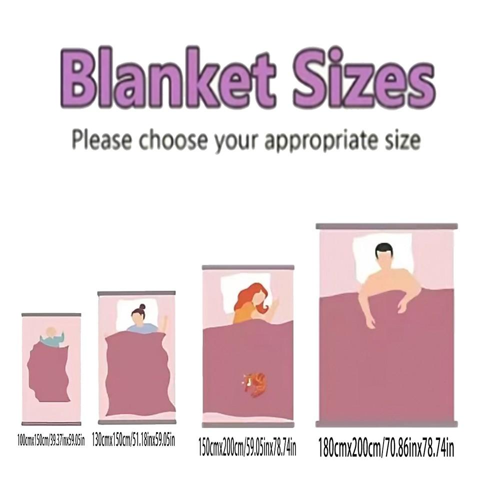 Funny Pattern Print Blanket, Flannel Series Bedding, Dormitory Blanket, Nap Blanket, Car Blanket, Office Blanket, Air Conditioning Blanket