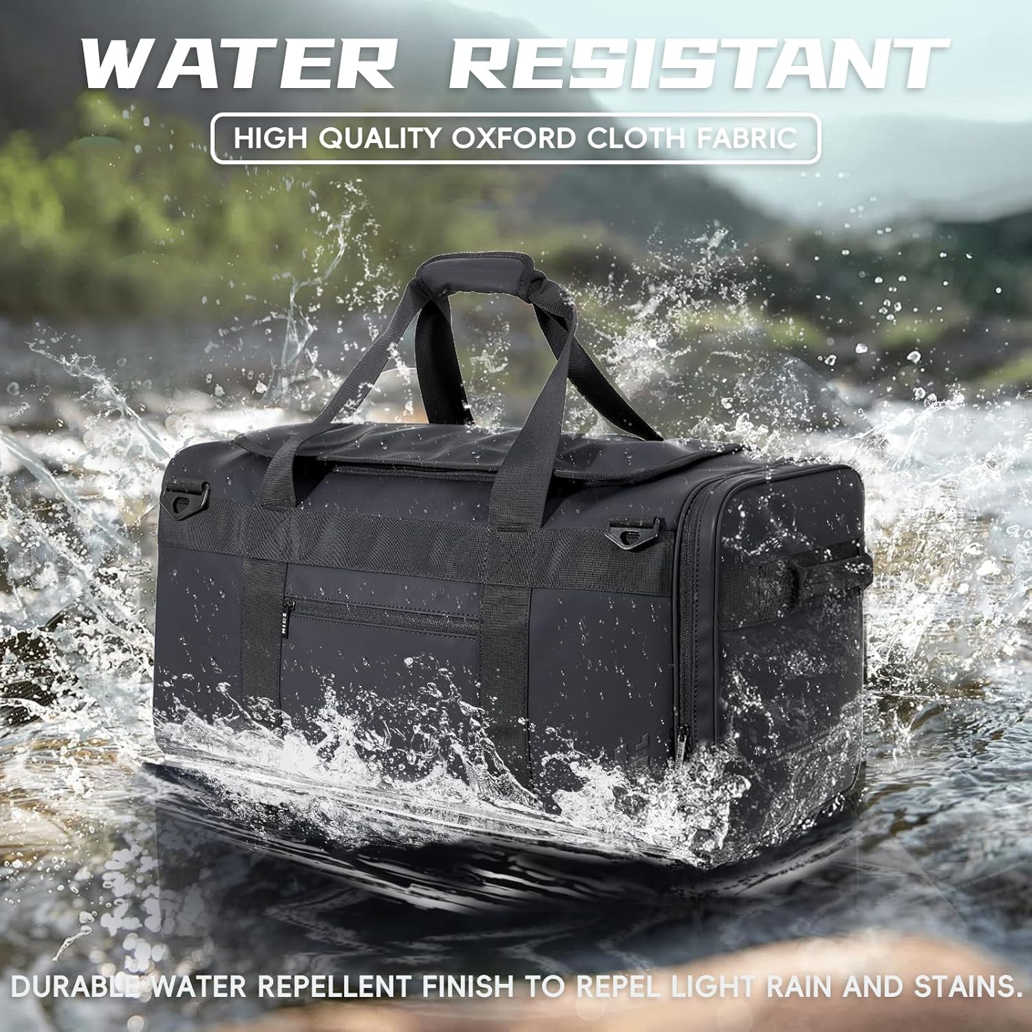 Duffle Backpack Heavy Duty Gym Bag for Men, 50L Convertible Travel Duffel Water Resistant Large Hand Bag for , Black Duffle Backpack Heavy Duty Gym Bag for Men, 50L Convertible Travel Duffel Water Resistant Large Hand Bag for , Black