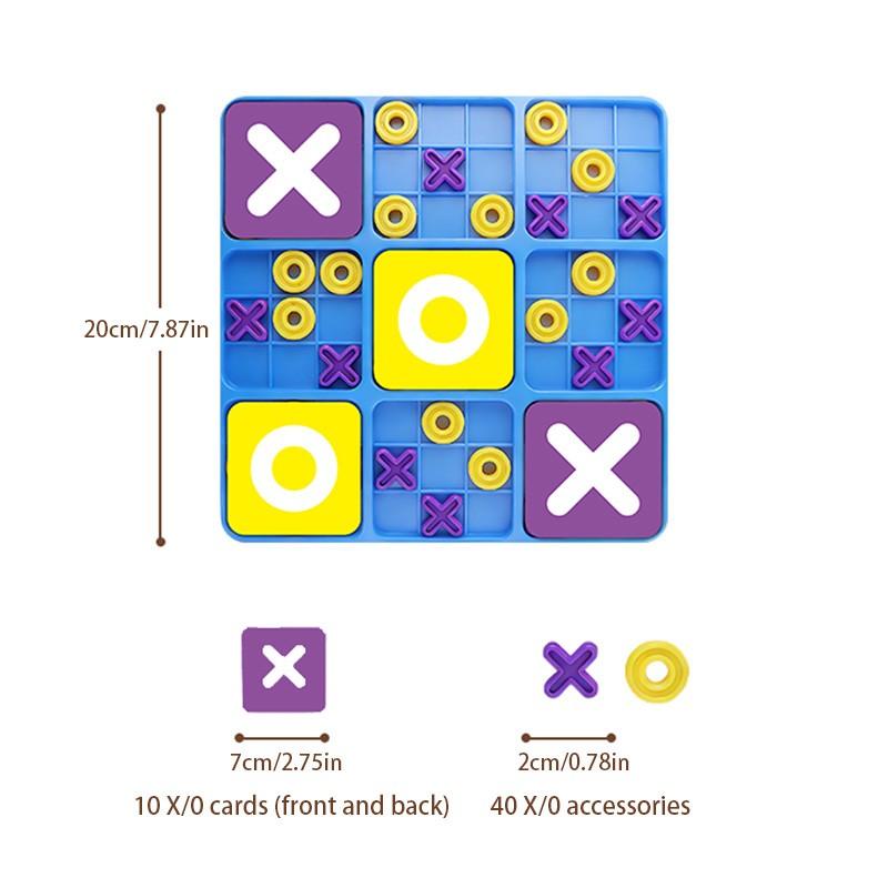 Upgrade Version Tic-Tac-Toe Game, Multi-Play Modes, Logic Training, Perfect for Festive Parties, Suitable for Ages 3+, Complete Set