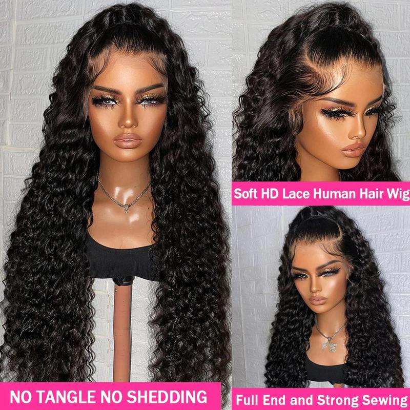 Bling Hair TikTokShopBlackFriday Water Wave Frontal Wig Transparent 13x4 13x6 Deep Wave HD Lace Frontal Human Hair Wigs Curly Human Hair Lace Frontal Wigs For Women