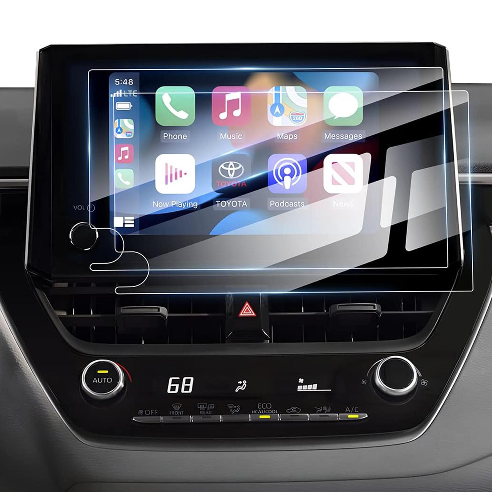 Canvcle 2 Pack Screen Protector for 2023-2025 Toyota Corolla/Corolla Cross & RAV4 8-Inch Touchscreen Tempered Glass Anti-Glare Fingerprint-Resistant Navigation Protective Film