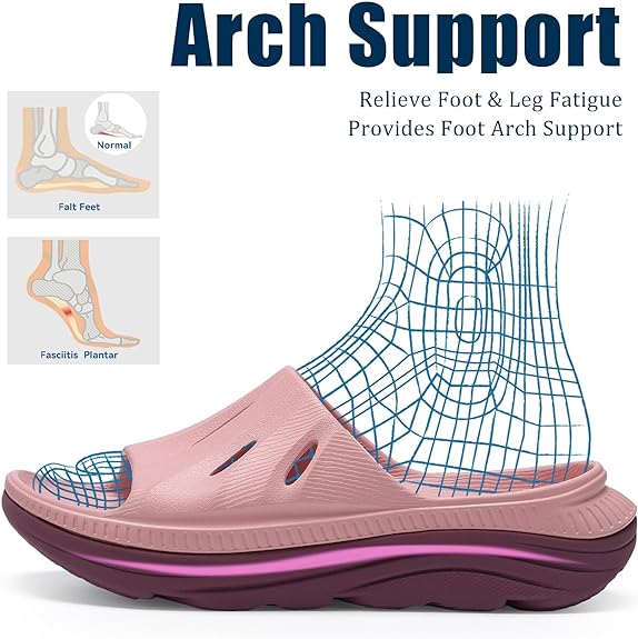 Womens Recovery Sandals Mens Comfortable Athletic Slides Thick Cushion Lightweight Plantar Fasciitis Sport Sliders of Indoor Outdoor,Arch Support Orthotic Open Toe Outdoorfun Womens Recovery Sandals Mens Comfortable Athletic Slides Thick Cushion Lightweight Plantar Fasciitis Sport Sliders of Indoor Outdoor,Arch Support Orthotic Open Toe Outdoorfun