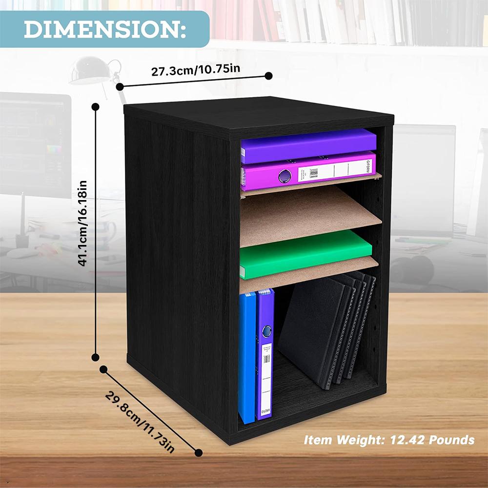 Vertical Desktop Organizer Rack with 11 Slots, Mail Sorting Stand, PVC Paper Classification Shelf, Adjustable Layers, Home Office Storage
