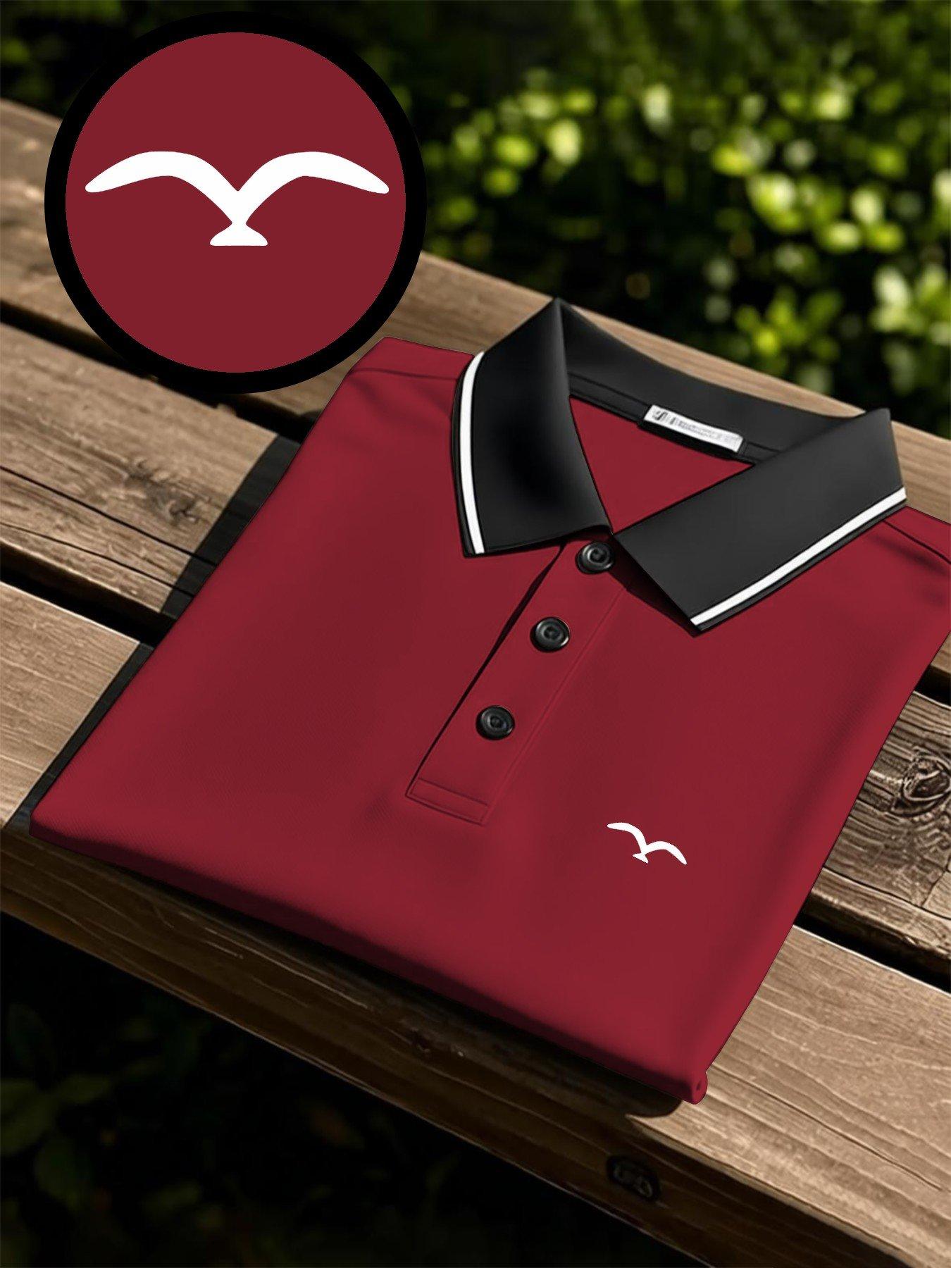 Men's quick-dry short-sleeve polo shirt with a flying bird strength print design. Breathable and comfortable for sports wear, colorfast, with a body-hugging tailored fit, sweat-wicking and non-sticky, made with durable craftsmanship.