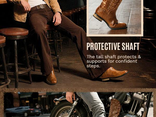 Bruno Marc Cowboy Boots for Men, Slip On Western Boots with Chic Embroidered Durable Short Retro Country Square Toe Boot, Breathable Comfort, Orthotic Support, Ideal for Fall & Winter