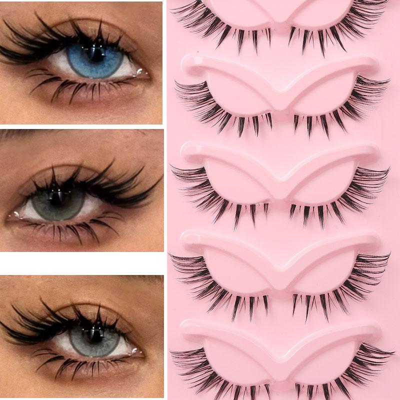 5 Pairs Long Lash False Eyelashes, Lightweight Soft Durable, Sexy Appeal, Suitable for Daily Use, Festive Parties