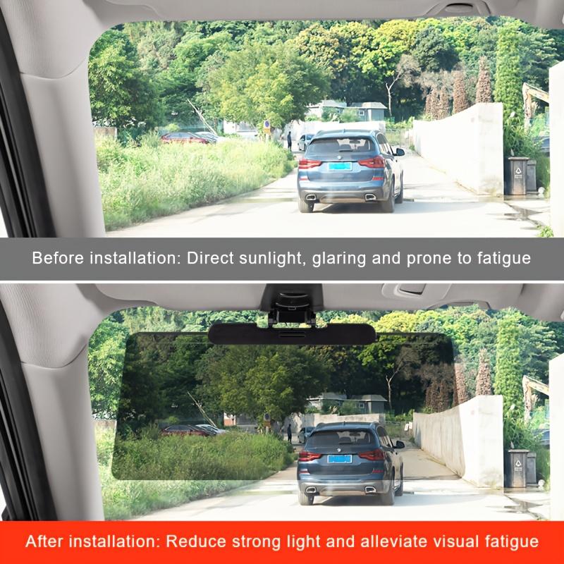 Car Sun Visor Extension Kit, Universal Anti-Glare Polarized Sunshade, Easy Installation, Push-Pull Retractable Shade, UV Protection