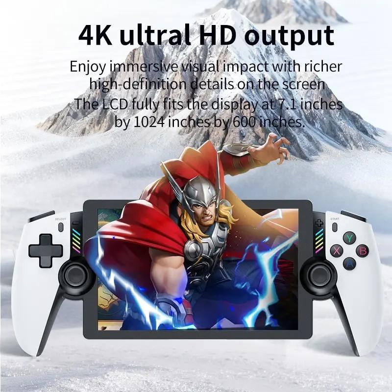 Portable Game Console M28, Supports Ps2 Large 3D Games, Dual Analog Sticks, Dual Vibration Motors, Hidden Stand, Ideal for Retro Gamers