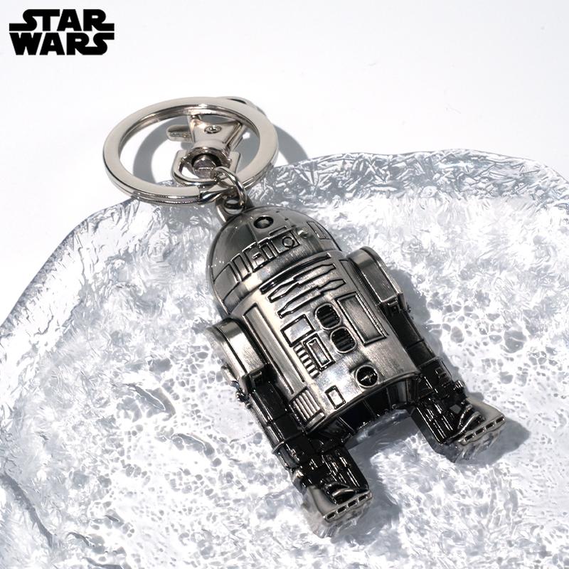 1PC Star Wars Authorized Star Wars R2-D2 Pewter Keyring Zinc Alloy Metal Key Rings Durable Keychain DIY Crafts Bags Accessories Bag Clip  Friend Gifts Christmas Present