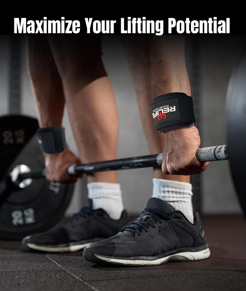 Relife Weight Lifting Straps (Pair), Gym Fitness Hooks, Weightlifting Grips, Sports Training Straps for Deadlifts, Pull-Ups and Gym Workouts, Wrist Protector for Power Lifting
