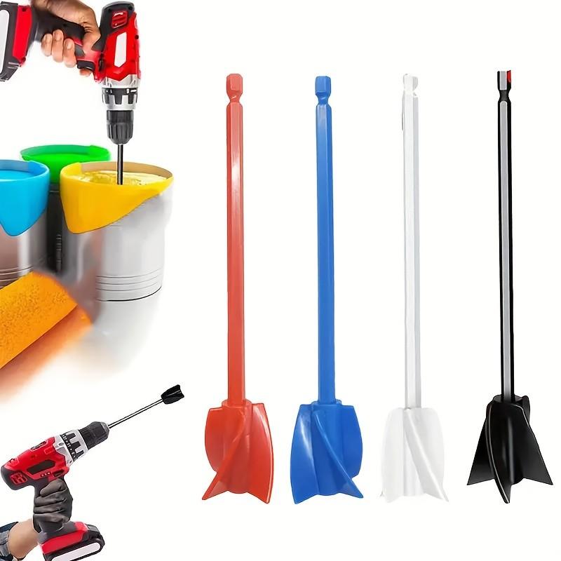 3-Pack Reusable Paint Stirrers, Epoxy Resin Mixer Accessories, Durable Non-Stick Plastic Blades, Comfortable Handle, Efficient Mixing