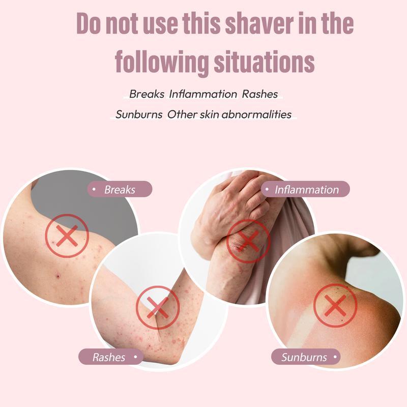 Akunbem Bikini Trimmer for Women, Electric Shaver and Razor Rechargeable 2-in-1 Body and Facial Epilator, Dual Heads for Painless Trimming of Pubic Hair, Face, Underarms and Legs, IP7 Waterproof. Christmas Gift New Year Gift Shaving Grooming.