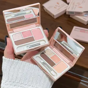 Aegyosal Four-Color Eyeshadow Palette, Mixable Pigments for All Skin Tones, Natural Contour & Brightening, Daily Makeup Essential