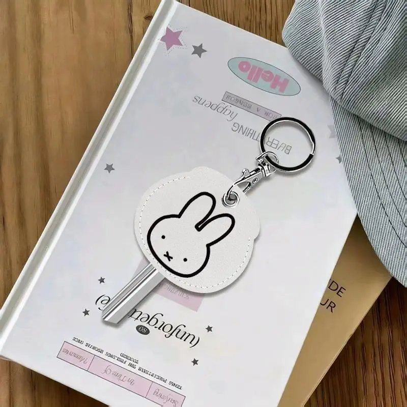 Anime Miffy Rabbit Kawaii Cartoon Protective Case Door Key Cover Household Use Dormitory Key Handle Keychain Storage Card Holder