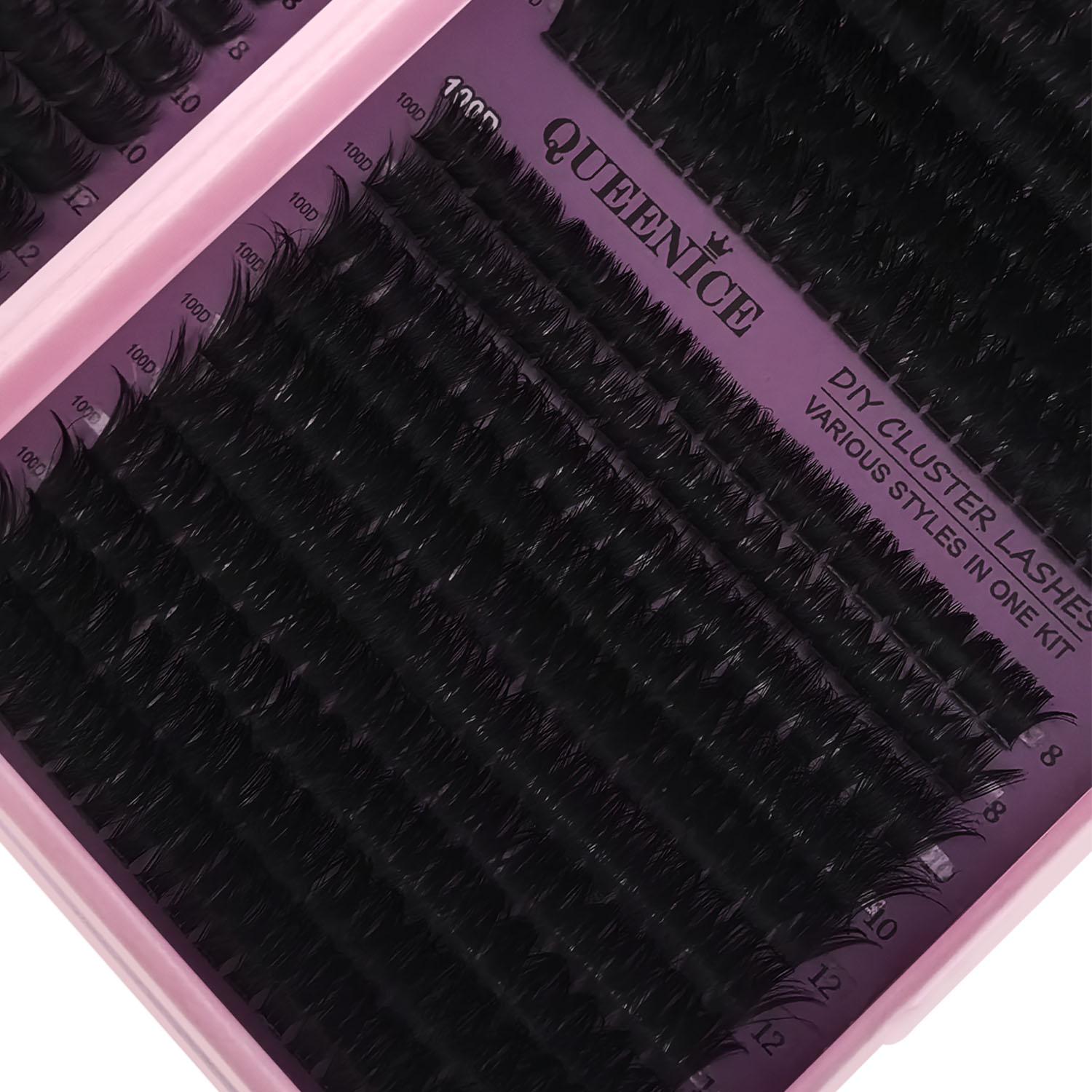 Slender and Soft False Eyelashes, Multi-Functional Eyelash Book 50D–150D with Mixed Natural Thick Eyelash Clusters (8mm–16mm), DD Curl Lashes for Daily Makeup, Charming Eyes, Beginner-Friendly Reusable Eyelash Falsies, Individual Eyelash Kit