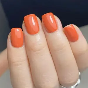 24pcs Short French Fake Nails, Reusable Wearable Nails, Easy to Apply, Durable, Daily, Party, Creative Nail Art, Includes Jelly Glue and File