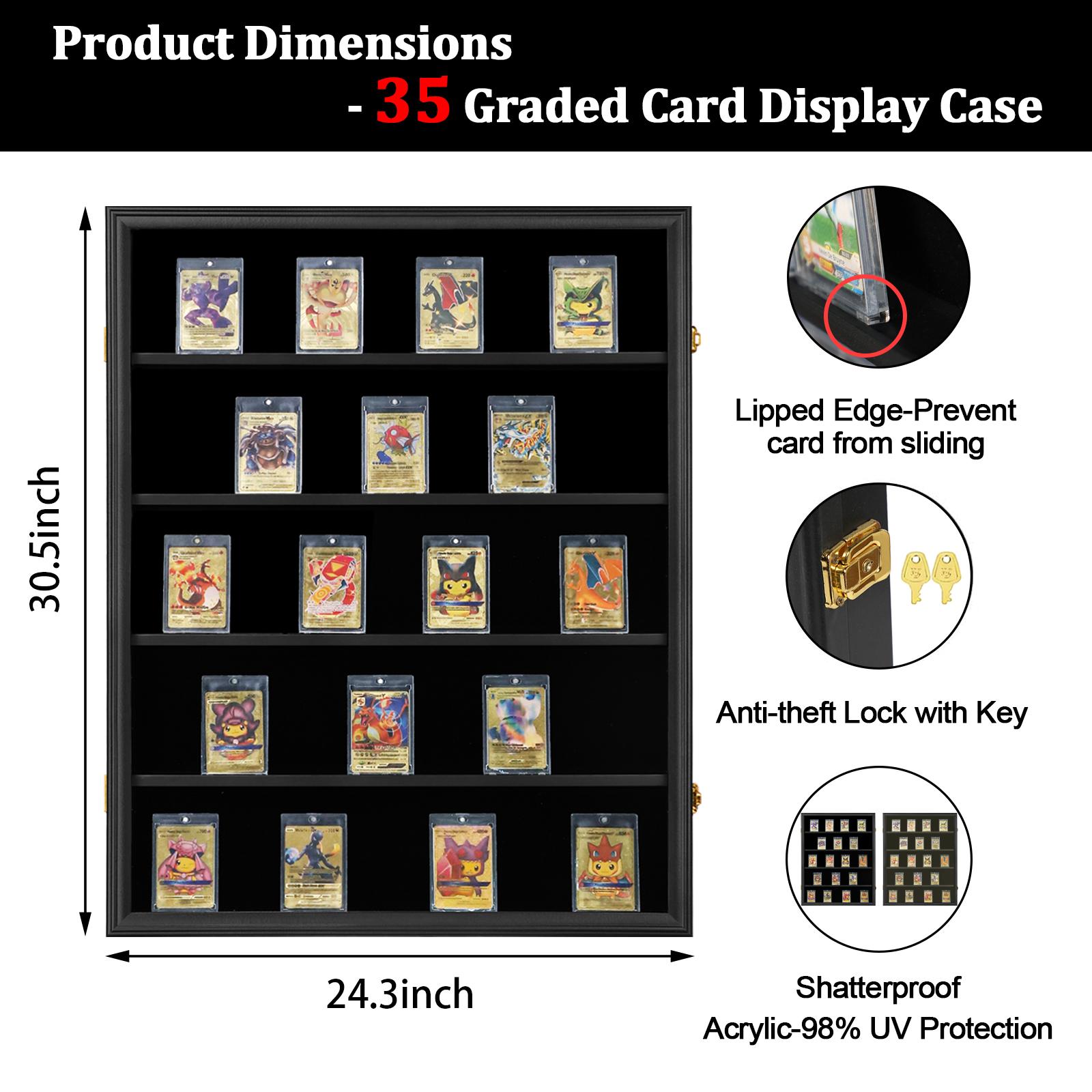 Multi Layer Deep Shadow Graded Display Box for Football Jersey and Pokemon Card with Museum Grade ETB Acrylic Frame
