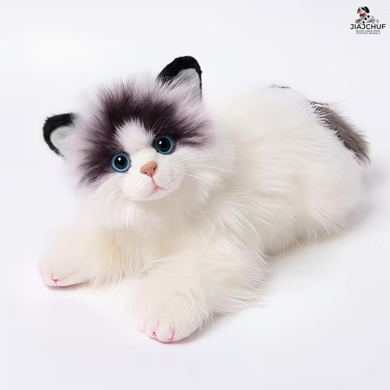 Plush Cat Doll Companion Toy, Soft Stuffed Animal Figure, Cute Kitten Plushie for Kids Girls, Perfect Gift for Children