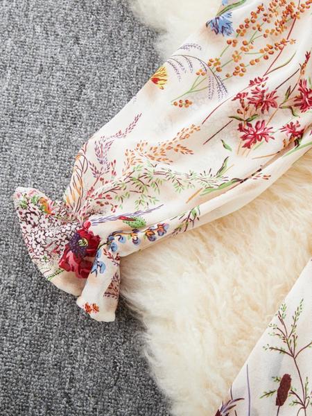 Elegant Floral Print Dress for Women, French Style Fashionable Ladies' Clothing, New Arrival European Inspired Design Casual Wear