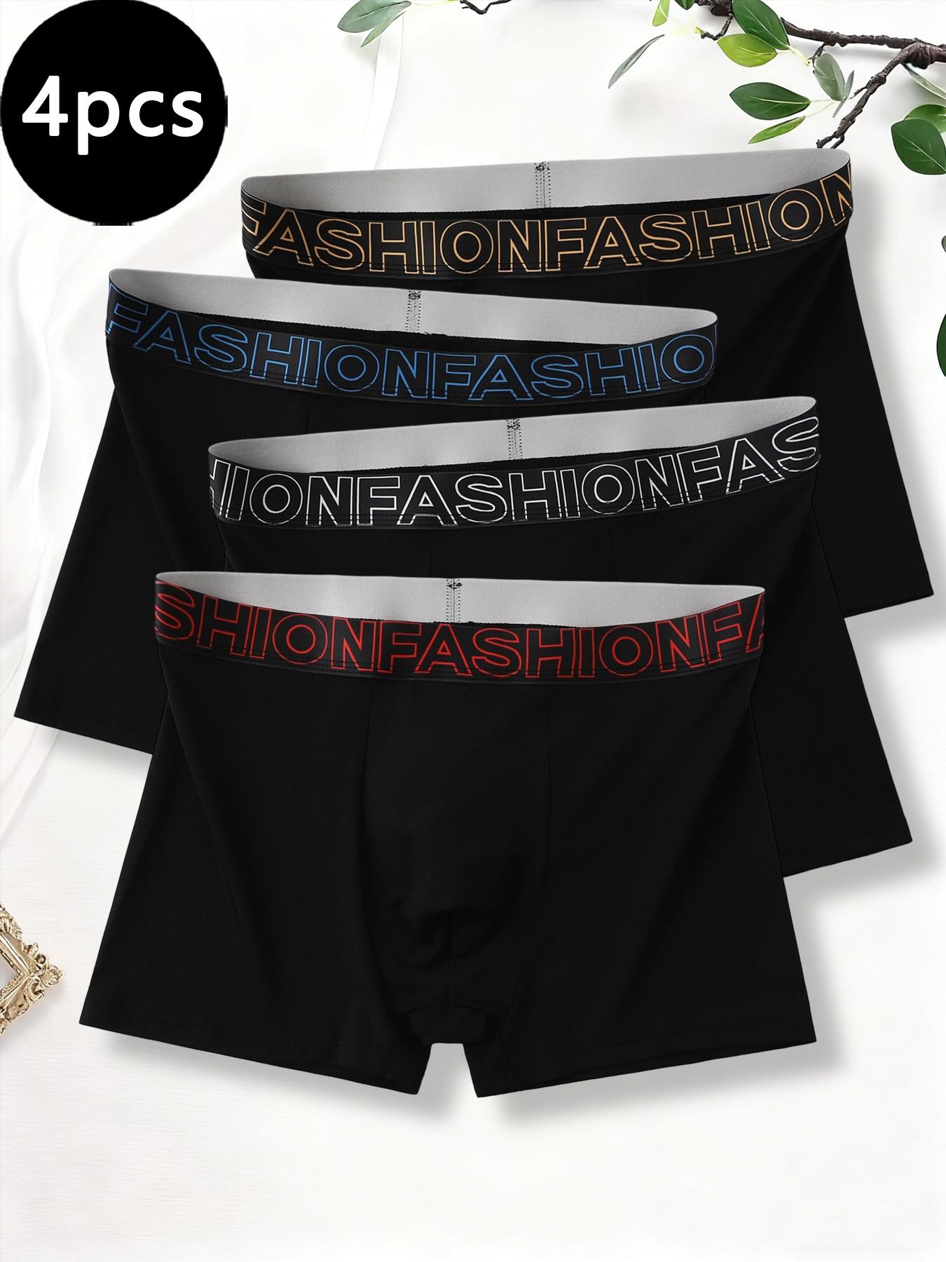 Trendy men's boxer briefs, quick-drying and sweat-wicking boxers, stylish waistband, suitable for both daily wear and sports