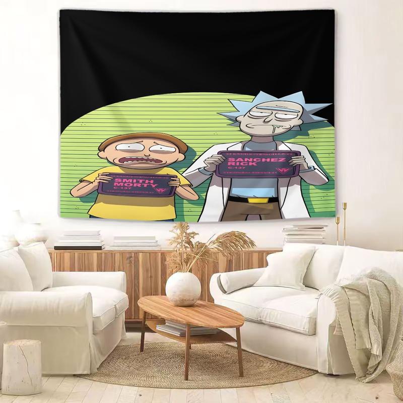 Rick And Morty Patterned Tapestries, Fashionable Room Flags, Unique Wall Art In The Living Room And Bedroom, Very Special Gifts Rick And Morty Patterned Tapestries, Fashionable Room Flags, Unique Wall Art In The Living Room And Bedroom, Very Special Gifts