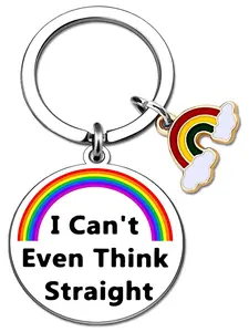 Rainbow Keychain, Lgbtq Pride Gift, Valentine's Day Present, Couple Gift, Transgender Theme, Cute Cartoon Design, All Seasons Accessory
