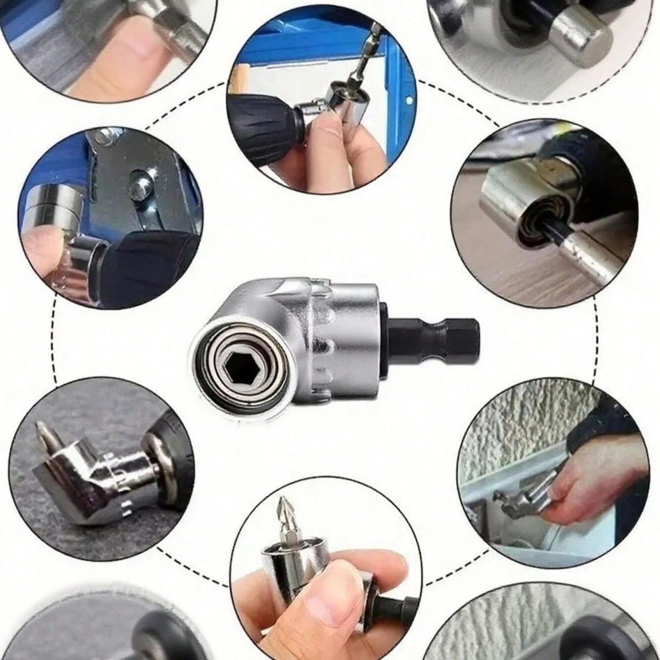 105 Degree Right Angle Drill Adapter, 1 Piece Corner Drill/punch, Suitable for Narrow Spaces, Home Decoration, Building Renovation, Compatible with Milwaukee Tools